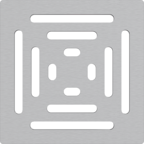 Решетка душевого трапа Alcadrain дизайнерская, из нержавеющей стали 102×102 мм (MPV012)