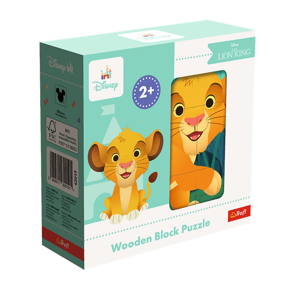 62019 &quot;TOWAR&quot; - Zabawka drewniana - Block puzzle Lion the King MULTI