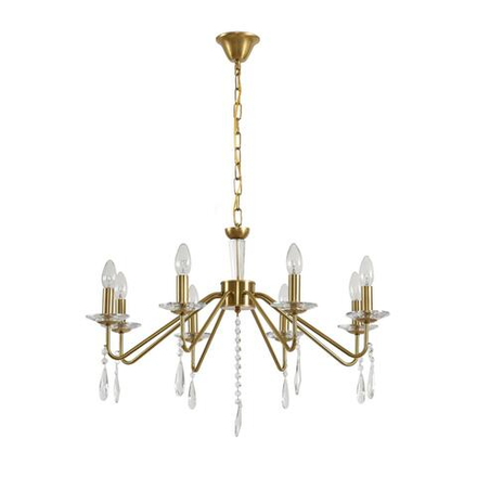 8319/8 CLASSI LN26 077 шампань/прозрачный, металл/хрусталь Люстра E14 8*40W 220V SEVERINA