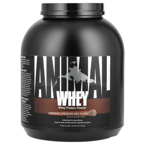 Animal, Порошок из изолятов сывороточного протеина, шоколадная крошка, 1,81 кг (4 фунта)