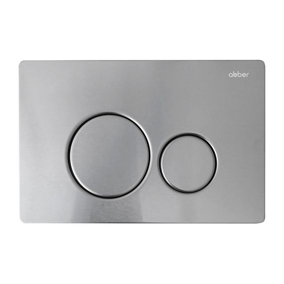 Комплект подвесной унитаз ABBER Rechteck AC1201 белый с инсталляцией AC0105 и кнопкой AC0121MCH матовый хром