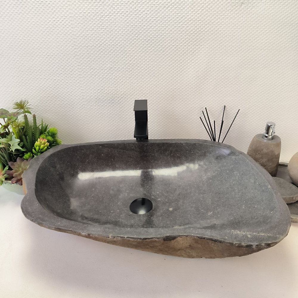 Раковина из речного камня RS-63607 (70*48*16) 0124