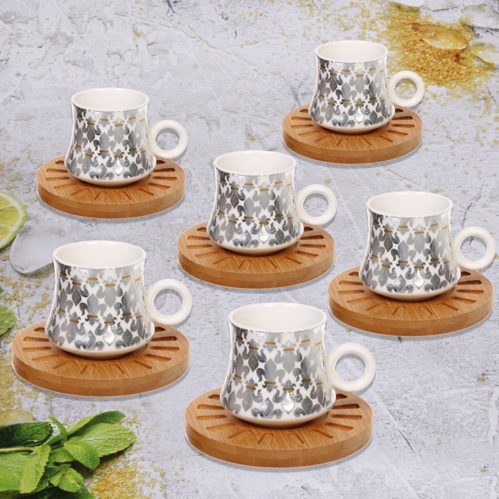 Кофейный набор 12 предметов «Восточная сказка» ( 6кружек 90мл+6 блюдец), роспись