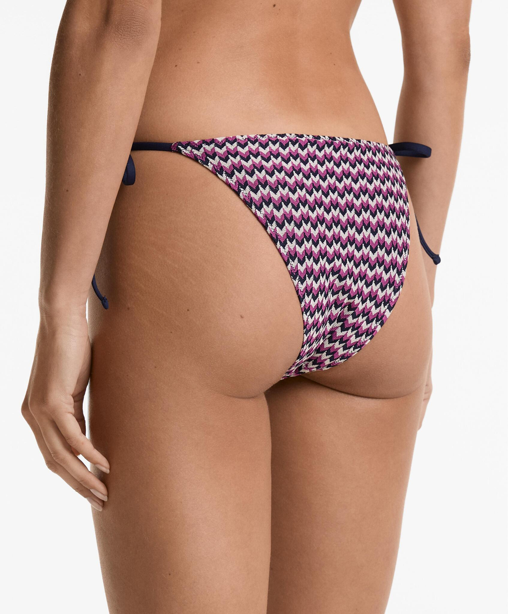 OYSHO Трусы-бикини средней посадки, связанные крючком, фуксия