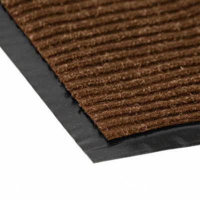 Коврик 0,9*15м влаговпитывающий ребристый, коричневый