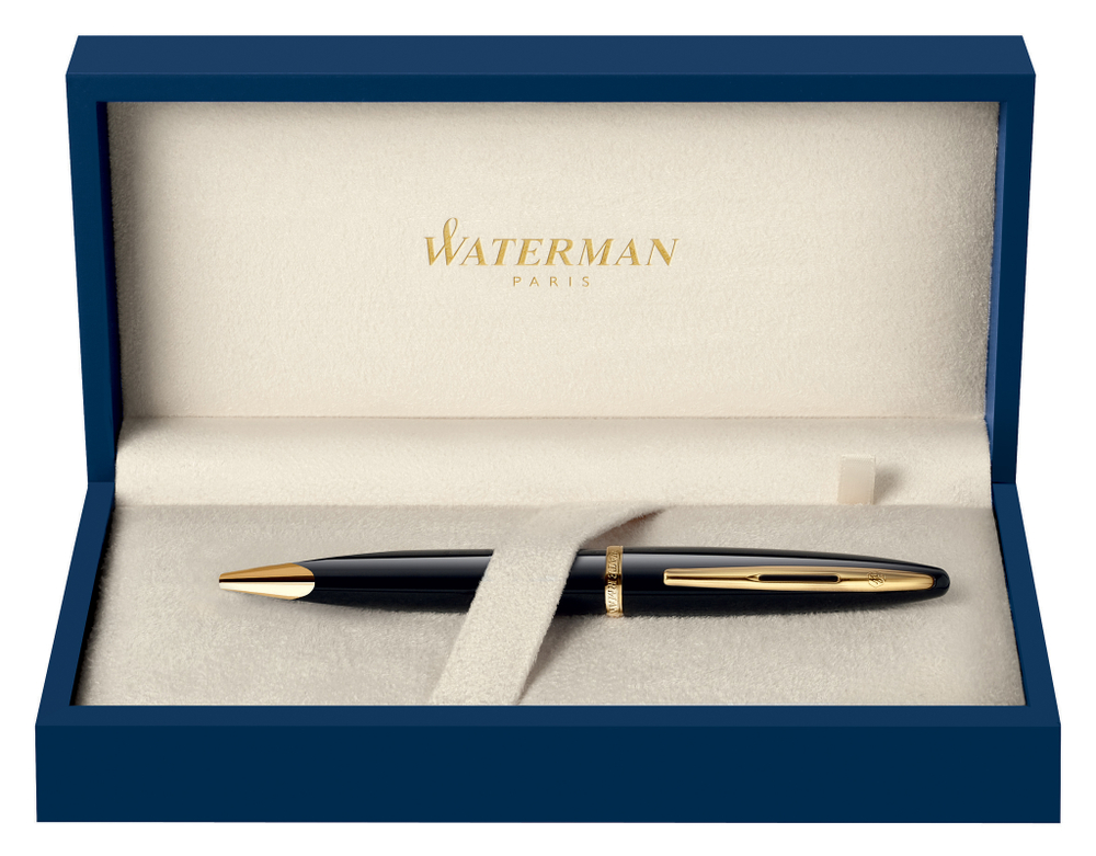 Шариковая ручка Waterman Carene, цвет: Black GT, стержень: Mblue