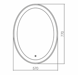 Зеркало GROSSMAN GALAXY 57х77 с LED подсветкой