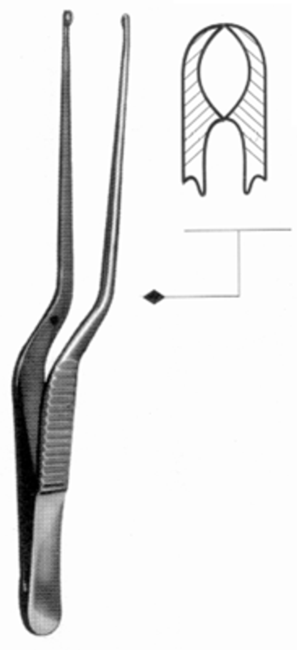 ВР- П-80 Пинцет ушной штыковидный Пси 140х2,5