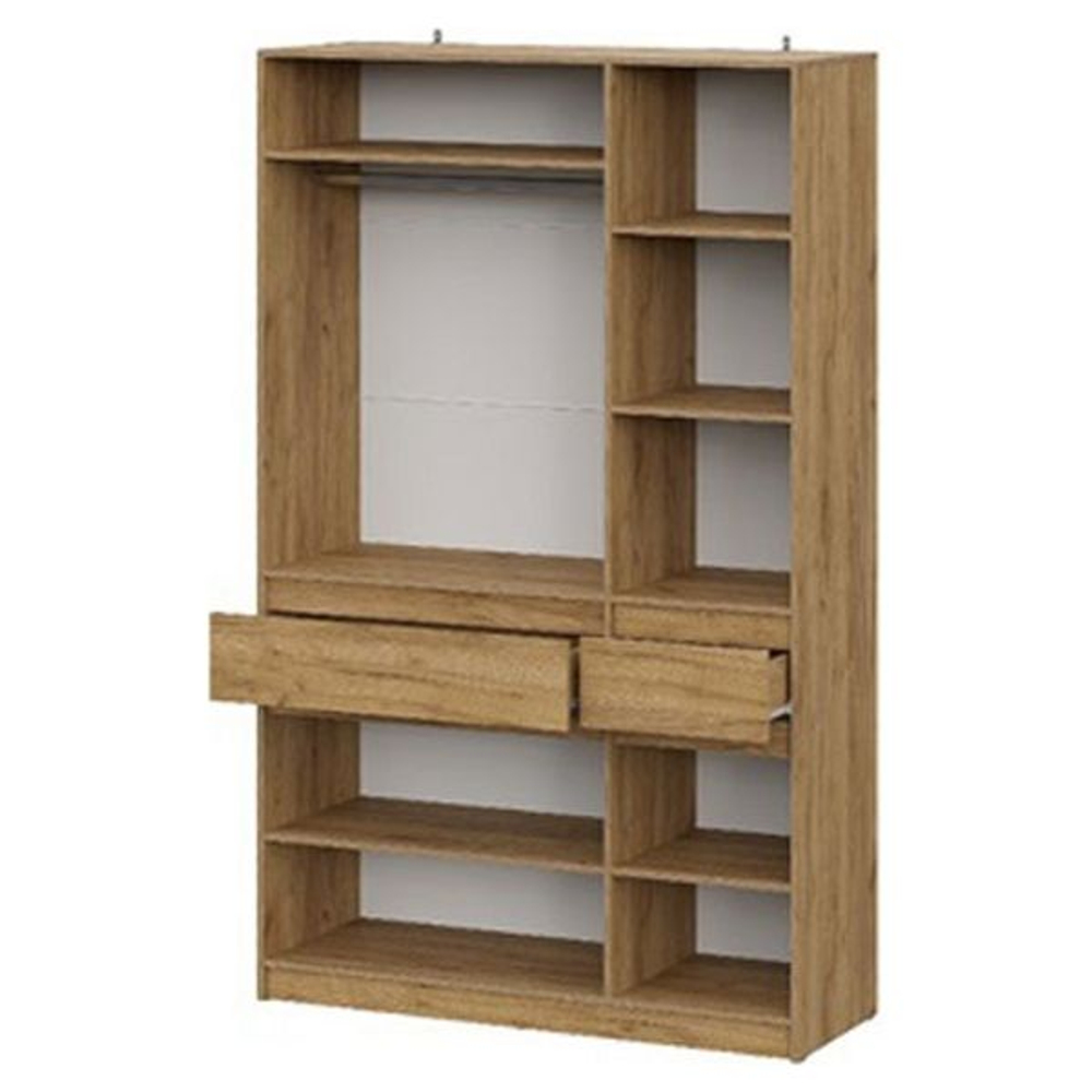 Авиньон Шкаф двухстворчатый Дуб крафт золотой/графит серый