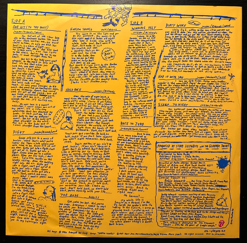 The Rolling Stones - Dirty Work (Голландия 1989г.)