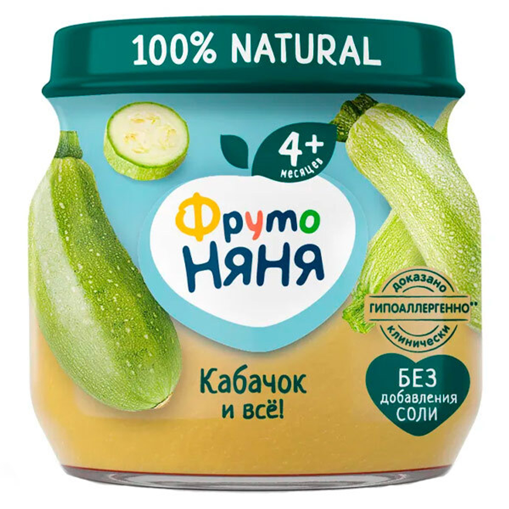 Пюре овощное ФрутоНяня кабачок с 4 месяцев 80 гр
