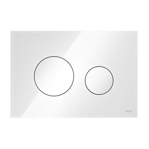 Кнопка смыва для инсталляции TECE стеклянная, TECEloop панель белая, клавиши белые, 9240650