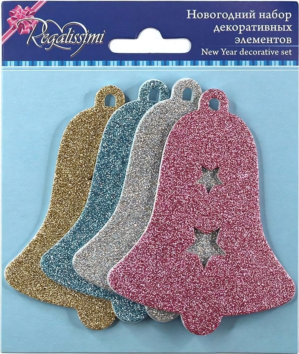 Наклейки для украшения подарков Колокольчики 13*11*1см (КанцБизнес)