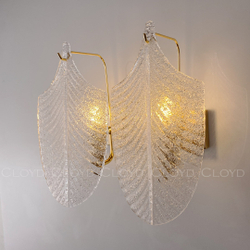 Бра Cloyd BONGA-A W2 / выс. 29 см - золото - прозрачн. стекло (арт.20438)