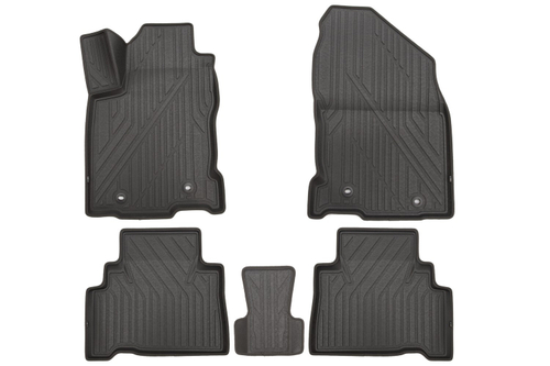 Коврики KVEST 3D в салон LEXUS NX (I, Ir), 2014-2021, 5шт. (полиуретан, серый, серый) в коробе KVESTLEX00003KG1