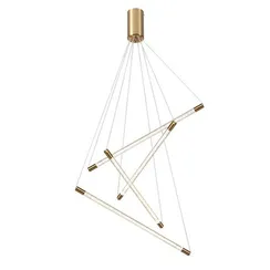 4369/40L HIGHTECH ODL23 235 полированное золото/акрил с пузырьками Подвесной св-к IP20 LED 30W 3000K 1050Лм SPARKY