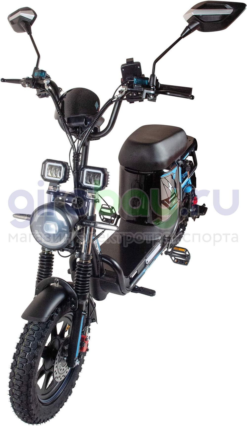 Электровелосипед Minako TITAN 2.0 Li-NMC (60V/30Ah) - Синий фото №4