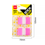 Закладки клейкие DELI 44 х 25 мм, пластиковые, ассорти, 100 листов