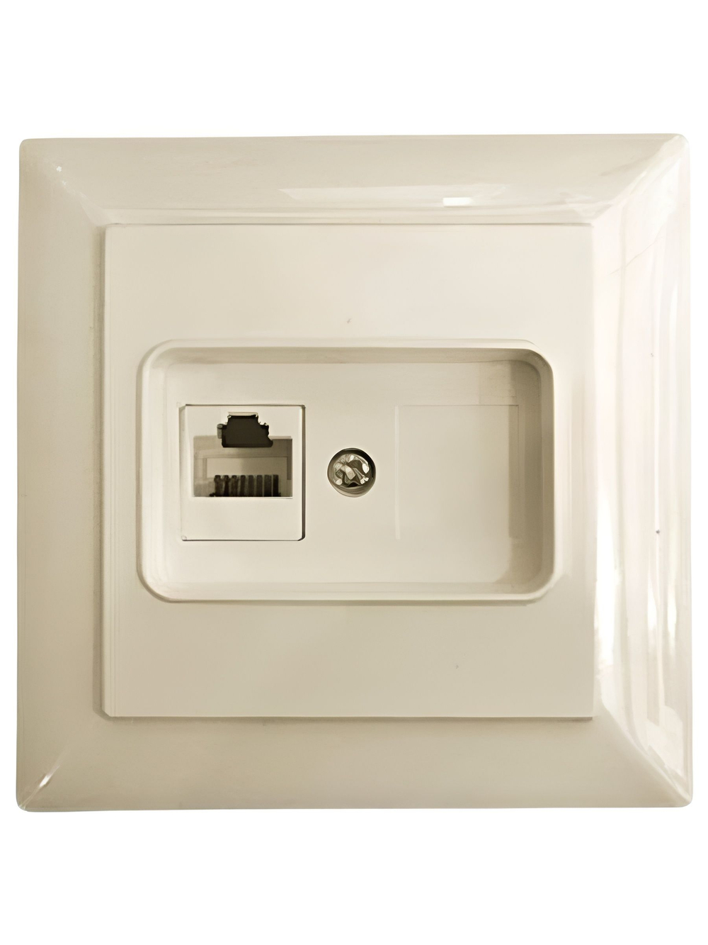 Розетка интернетная RJ-45 cat5e ProfiTec Optima белая