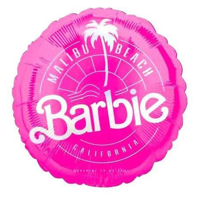 Шар 18" круг БАРБИ фуксия