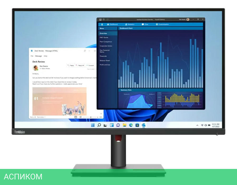 Монитор Lenovo 63A3GAT1EU черный