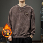 Толстовка осенняя стираная с облаками, с длинными рукавами в американском стиле