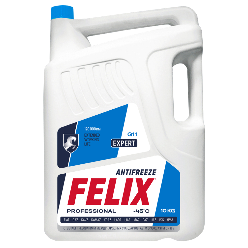 Антифриз Felix Expert голубой белая канистра 10 кг ТС-40