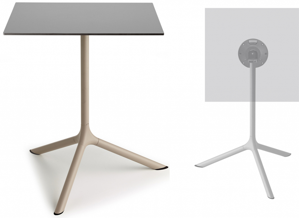 Стол ламинированный обеденный складной Scab Design Tripe Maxi Folding, тортора, светло-серый