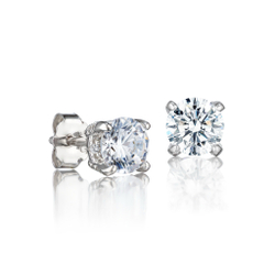 Серьги пусеты Embrasse White 6 мм