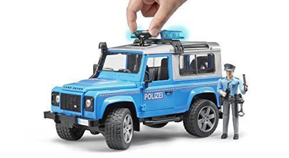 Полицейская машина Land Roved Defender+фигурка полицейского