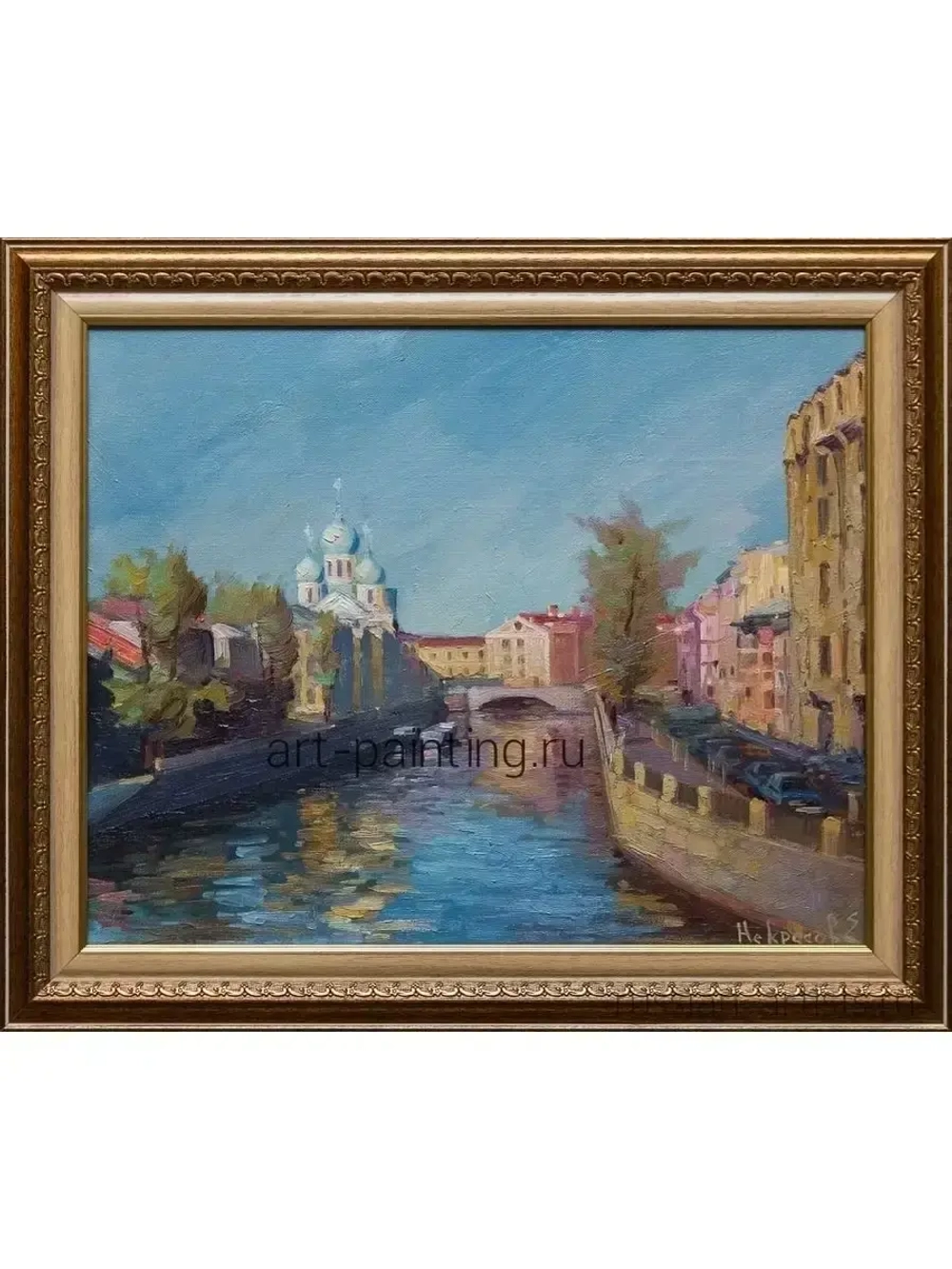 Картина маслом Церковь ранней весной Некрасов