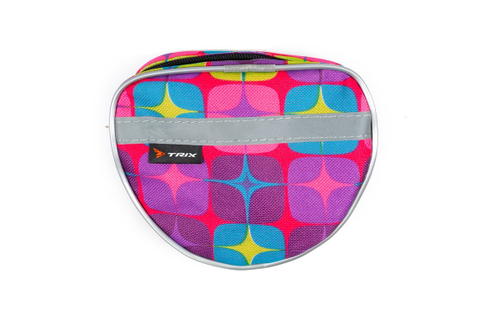 Сумка велосипедная TRIX на руль детская, 15х12х7см, водонепроницаемая, светоотражающие вставки, с рисунком, фиолетовая, вс036.015.0.0