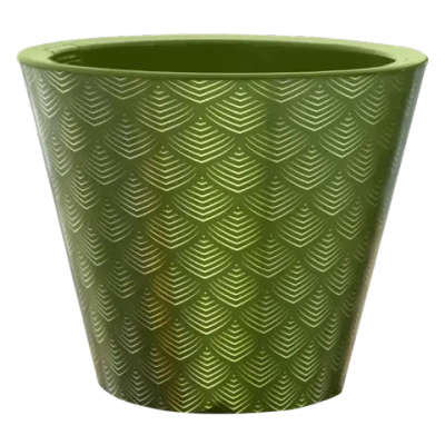 Кашпо для цветов пластиковое 3л d-19 см «Флейк» Оливковый (фольга)