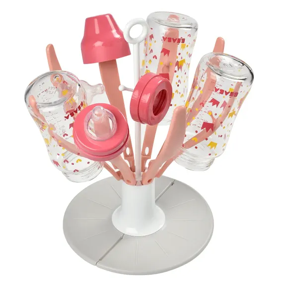 Сушка для бутылок складная Beaba Flower Foldable Baby Bottle Drainer Pink