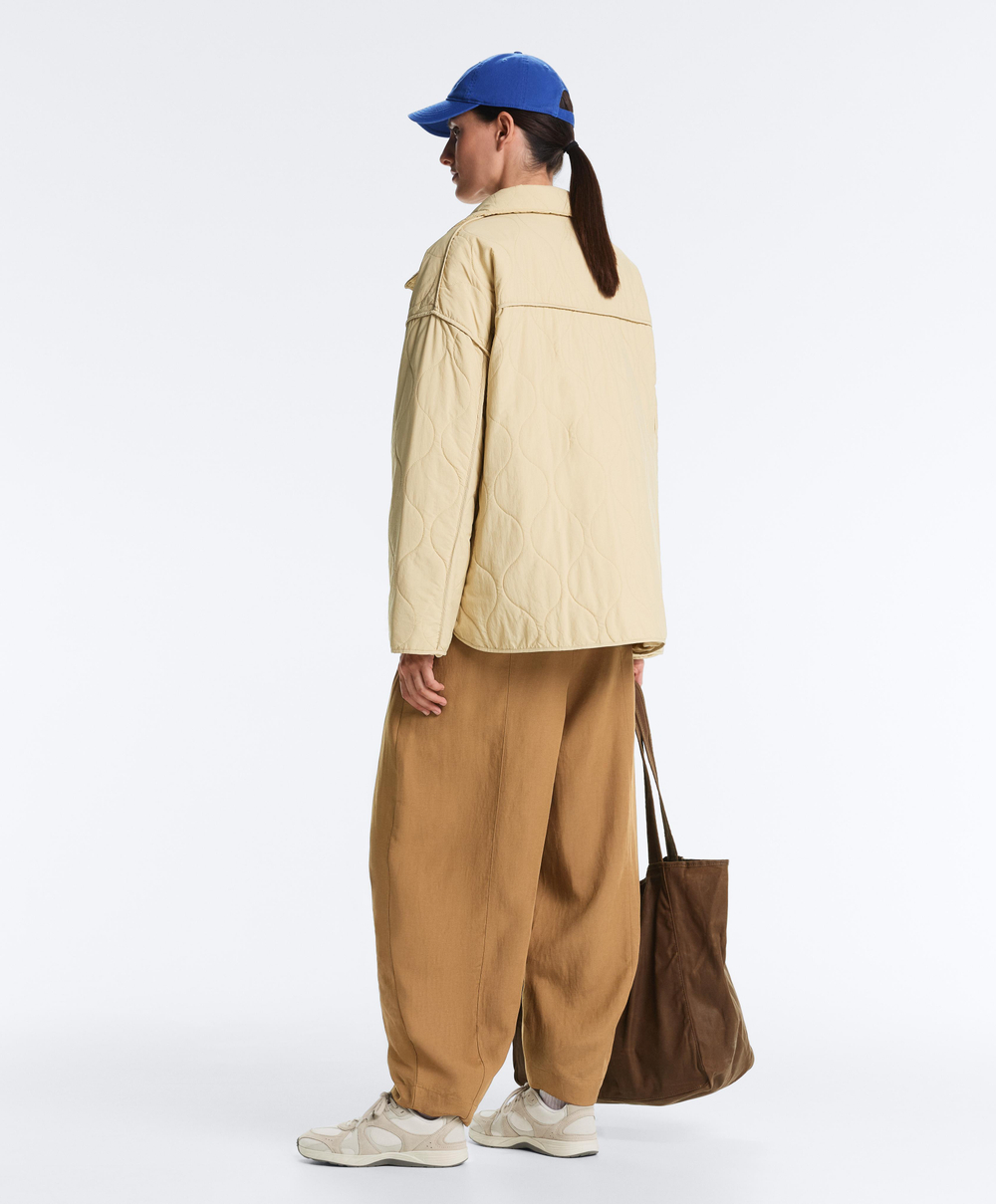 Oysho Утепленная водоотталкивающая куртка FELLEX® AEROGEL, бежевый