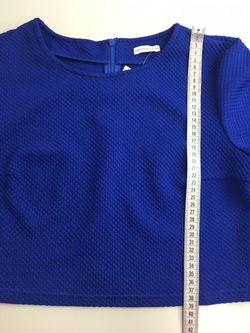 Топ Alexandra Kazakova с коротким рукавом синий 46 размер, новый