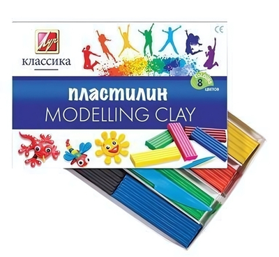 Пластилин 8цв. стек "Классика" (Луч)