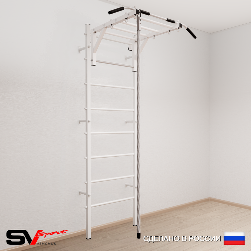 Шведская стенка Sv Sport усиленная 629 (Турник рукоход/Канат)