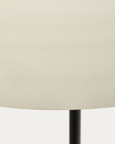 Напольные светильники Nibla из чёрного металла с абажуром из белой глины