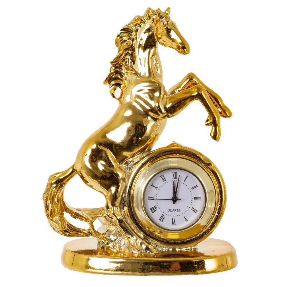 GAEM Фигурка декоративная "Лошадь" с часами (LR41x1), L9 W5 H12 см