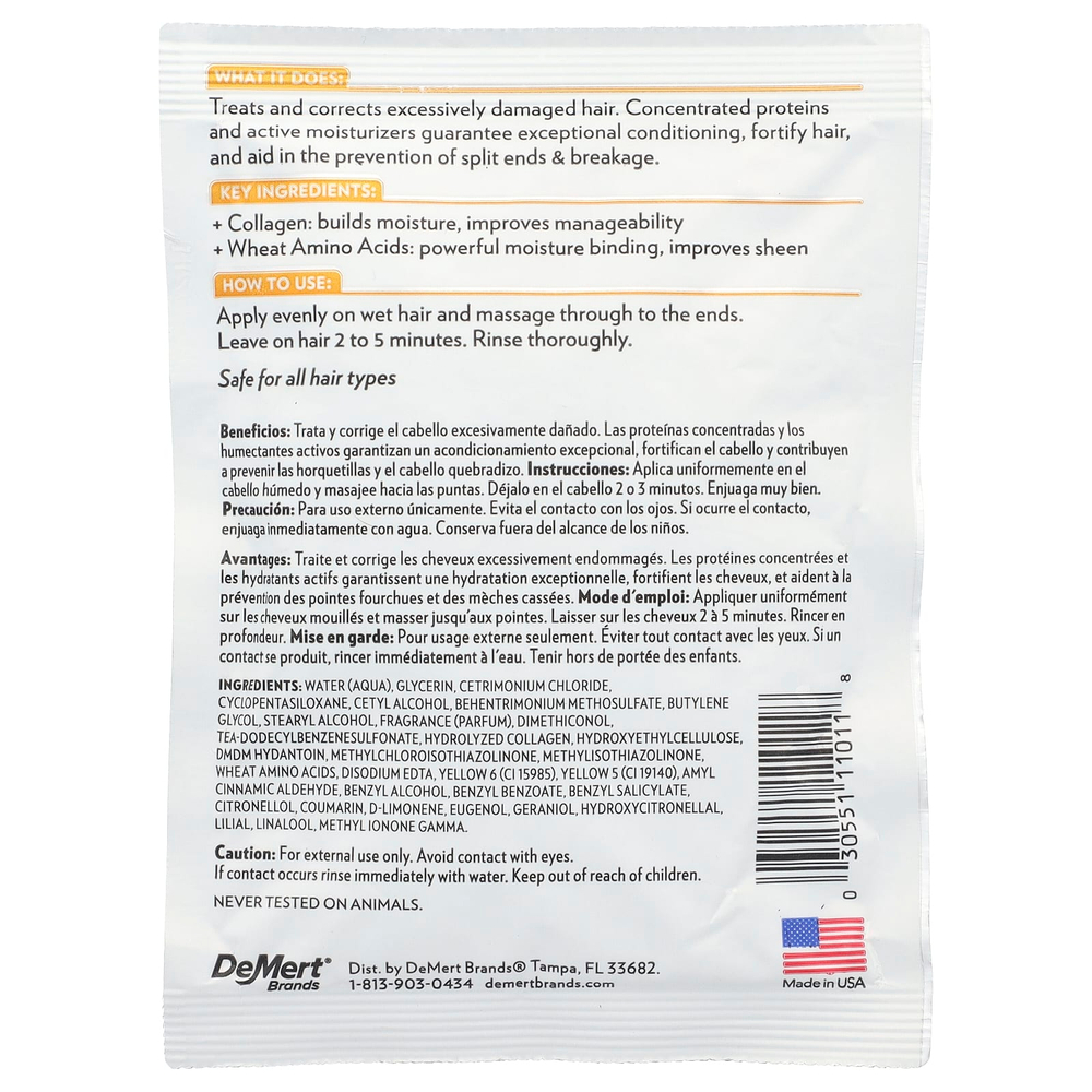 Hi Pro Pac, интенсивное протеиновое средство, для восстановления очень поврежденных волос, 52 мл (1,75 жидк. унции)