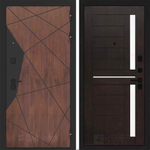 Входная дверь Бункер BN-14 - 02 Венге, стекло белое