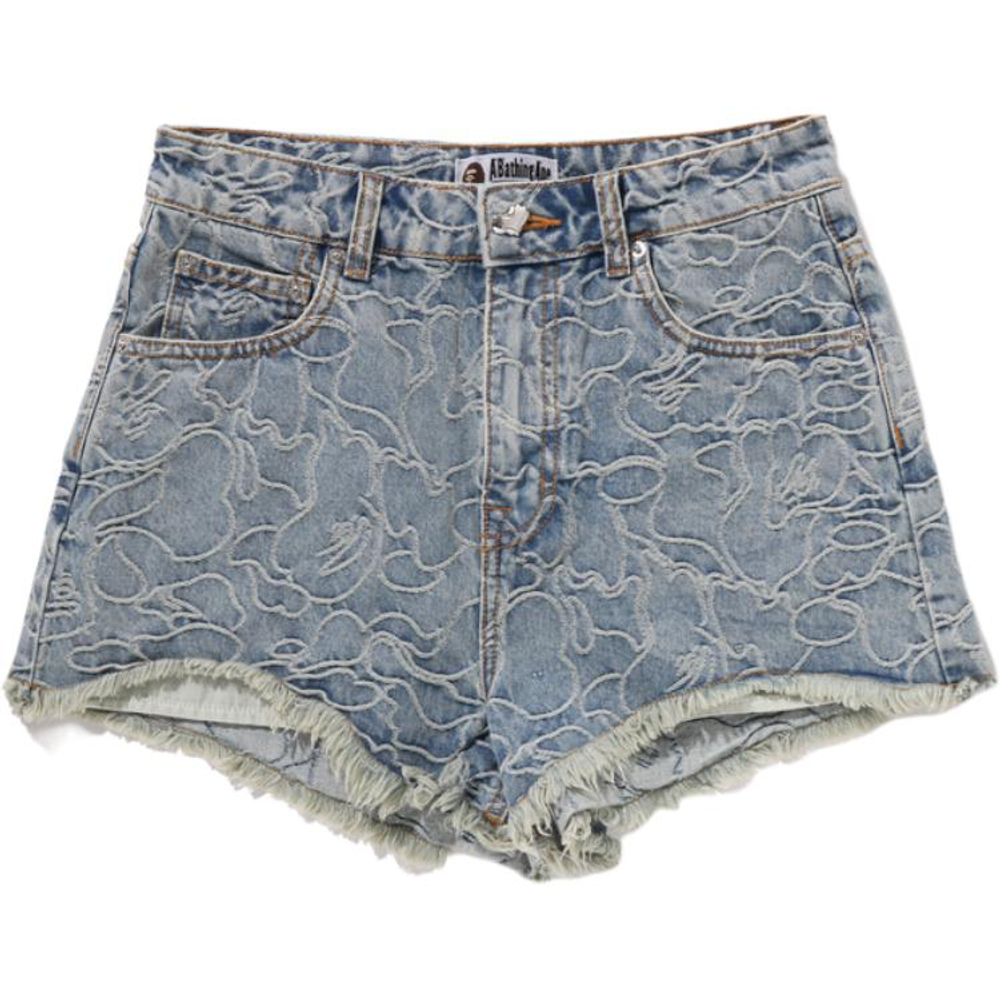 A Bathing Ape Bathing Ape Denim Шорты Cotton синий