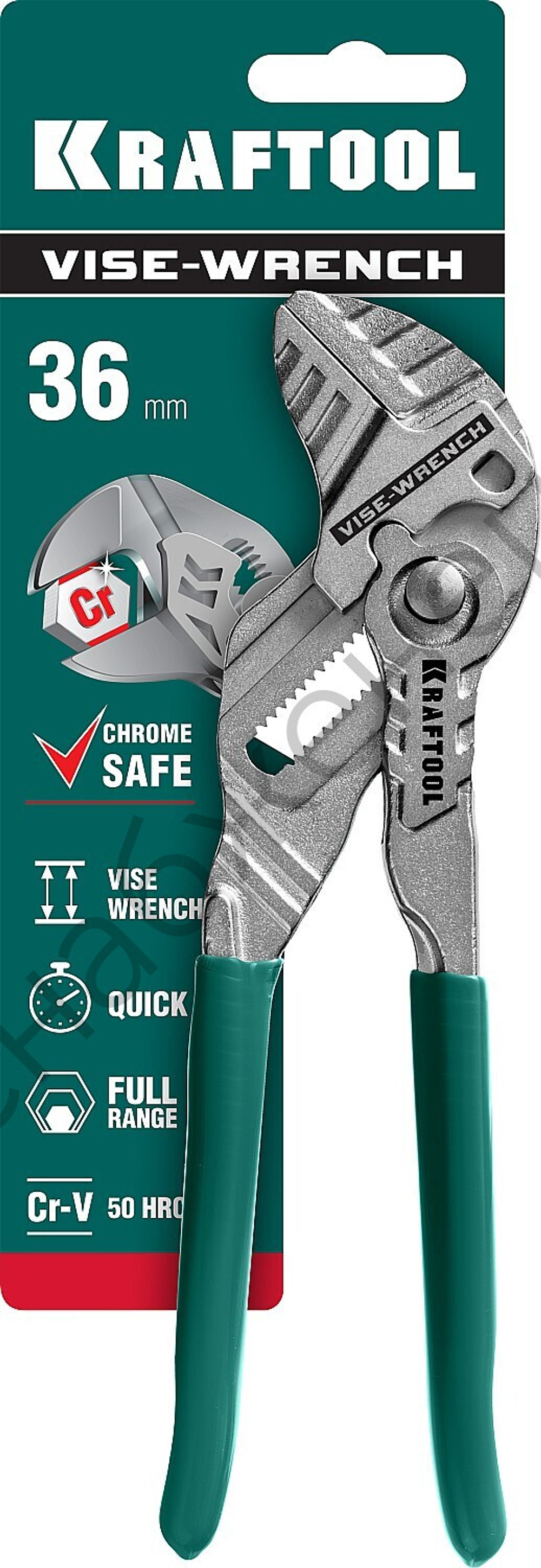 KRAFTOOL Vise-Wrench 180 мм, Клещи переставные-гаечный ключ (22063)