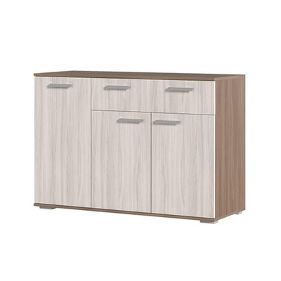 К-4 Комод 1 ящик и 3 створки Ясень шимо темный / Ясень шимо светлый