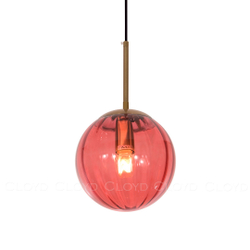 Подвесной светильник Cloyd BRINN-A P1 / Ø20 см - латунь - красный (арт.11421)