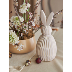 Декор из фарфора бежевого цвета trendy bunny из коллекции essential, 9,2х9,2x22,6 см