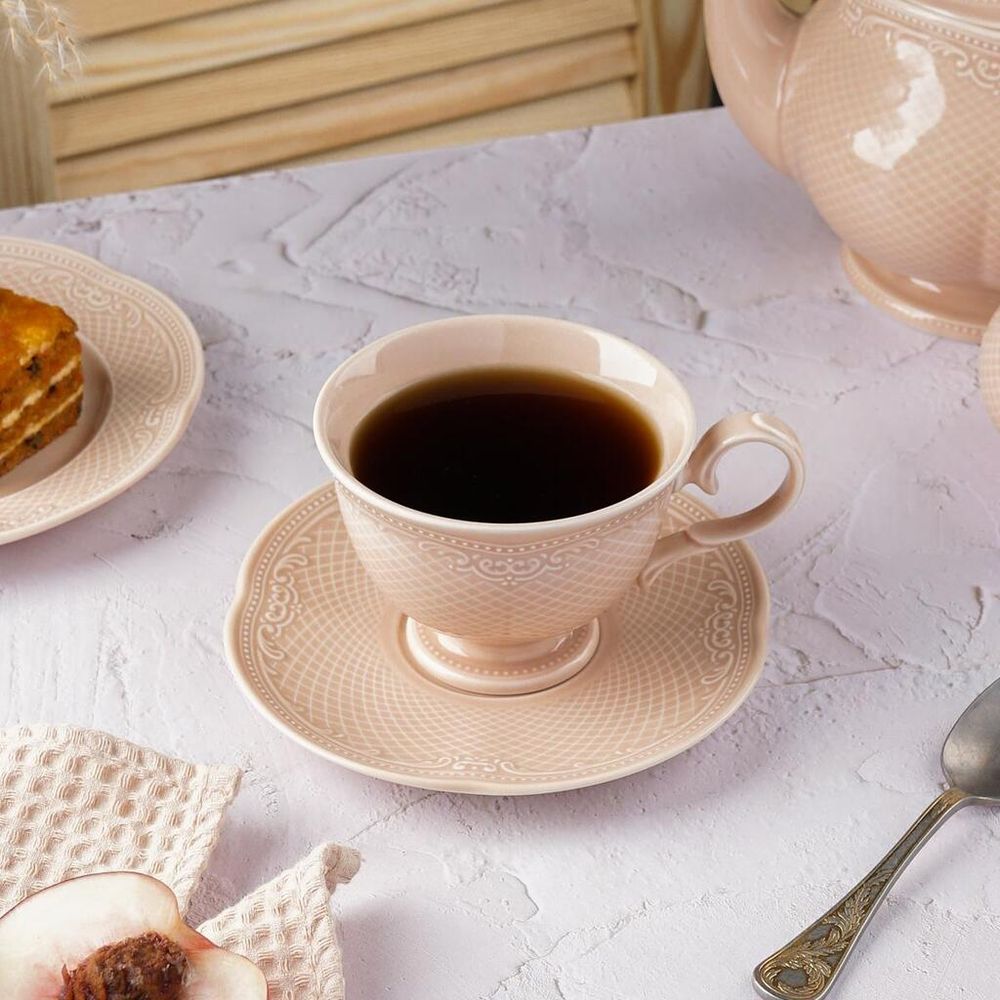 Чайная пара 285 мл d 10,2 см h7,8 см Aristocrat Peach Tea Noble [6]