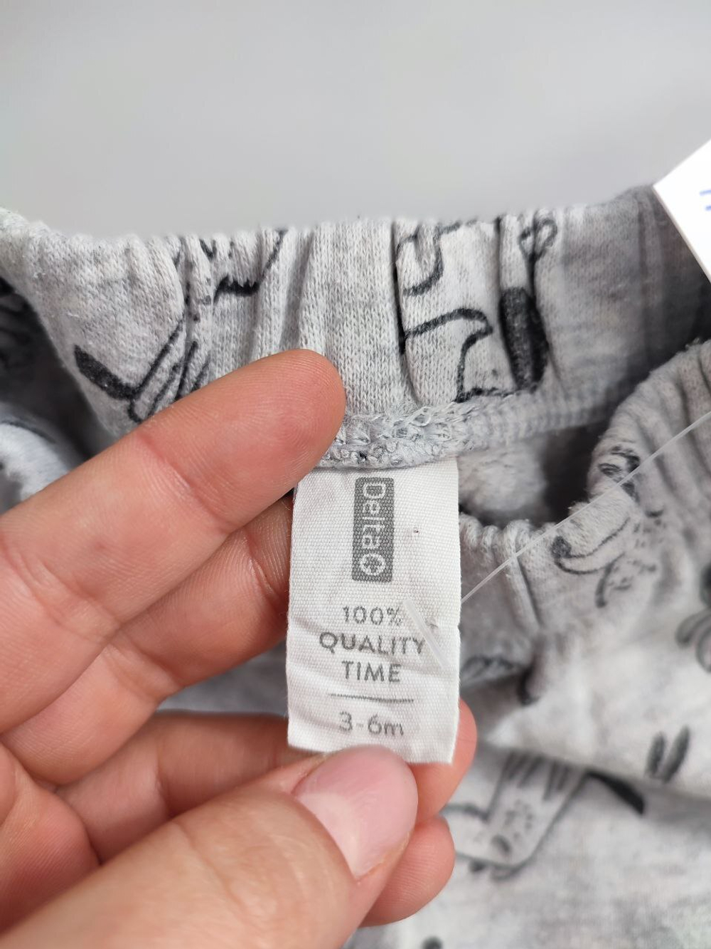 Штаны Delta серые на 3/6 месяцев