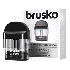 Сменный картридж BRUSKO MINICAN 4, 3 мл, 0,8 Ом, Чёрный (Black), шт